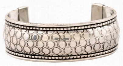 Pink House Brienne Silver-ttone Adjustable Cuff Bracelet