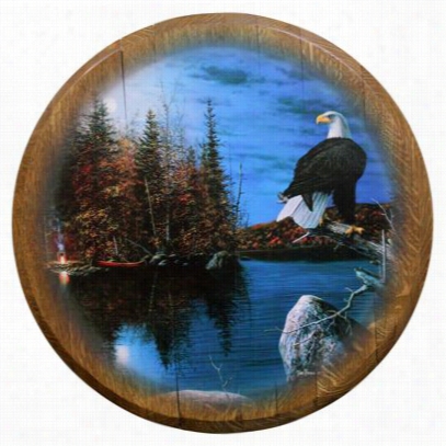 Promotional Wood Products Barrel Head - Eflections B Jim Hansel