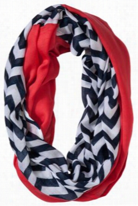 Quaga Chevron Waves Infinity Scarf In The Place Of Ladiess - Hibiscus