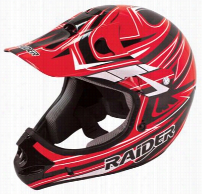 Raider Rush Mx Helmet-  Red - M