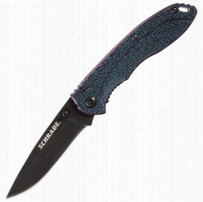 Schradee Colorshift Liner Lock  Drop Lace Worked By The Needle Folding Knife