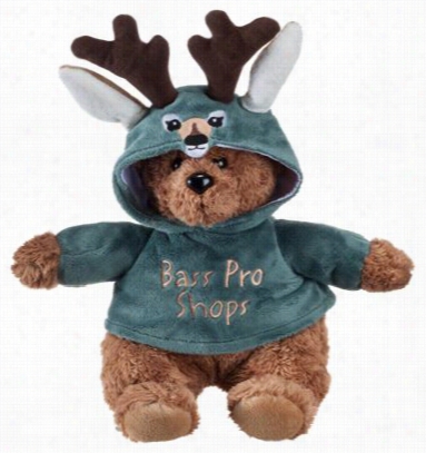 Stuffed Bear In Green Buc K Hoodie