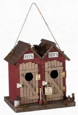 Sunset Vista Designs His And Hers Outhouse Wooden Birdhouse