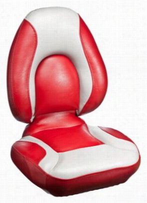 Tempress Trojan Shock High Back Boat Seat - Red/gray