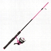 Zebco Splash Spinning Rod and Reel Combo - Pink - 6'L