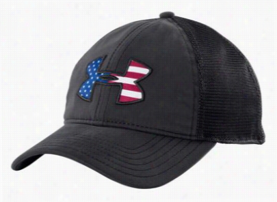 Under Armour Big Flag Logo Mesh Cap For Men  - Black