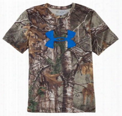 Under Armour Logo Graphic Camo T-shirt For Boys - Realtree Xtra/blue Jet - M