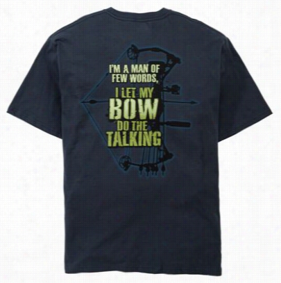 Bow Talk T-shirt For Men - Shott Sleeve - Navy - L