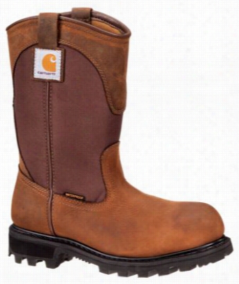 Carhartt 10' Waterproof Steel Toe Wellington Work Boots For Ladies - Bisn/brown - 6m