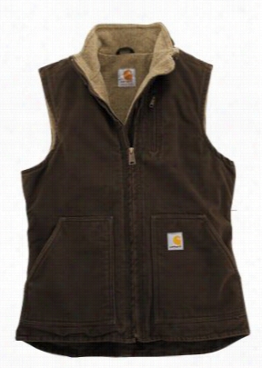 Carhartt Sandstone Mock Eck Vest On Account Of Ladies - Dark Brown - L