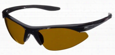 Extreme Optiks Superblade Pc 400 Polarized Sunglasses - Shiny Black/brown