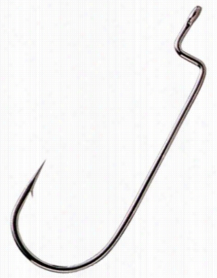 Gamakatsu Round Bend Offest Worm Hooks - Ns Black - 25 Pack - Size #1/0