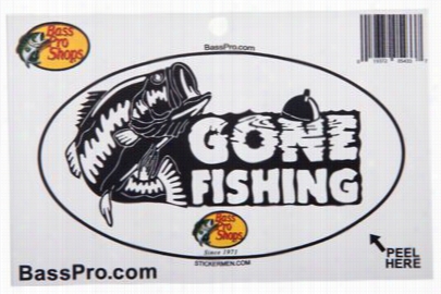 Gone Fishing Oval  Decal