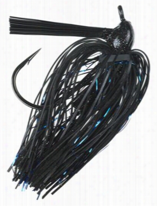 Lunker Lure Original Rattleback Jig - 1/4 Oz - Black/blue Flash