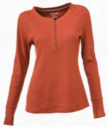 Natural Reflections Thermal Henley For L Adiees - Paprika - Xl