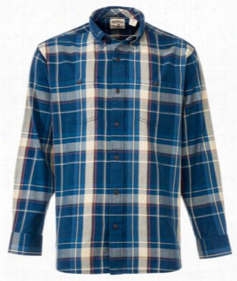 Redhead Acid Wash Herringbonrshirt During Men - Bblue Plaid - L