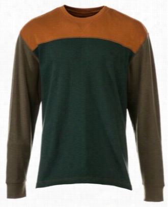 Redhead Colorblock Yoke Crew Shirt For Men  -dark Spruce - L