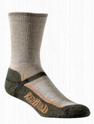 Redhead Merion Hiker Lite Crew Hiking Socks For Men - Khaki/olive - L