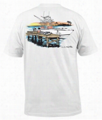 Salt L Ife Dock And Unload Pocket T-shirt For Men - Whire - S