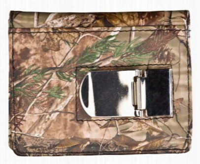 Weber's Camo Leather Front Pocket Wallet With Clip - Realtree Ap