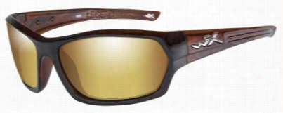 Wiley X Outdoors Series Wx Legend Polarize D Sunglasses - Gloss Hickory Brown/amber Gold Mirror