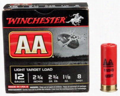 Winchester  Aa Target Loads Shotshells - 20 Gauge - 7/8 Oz. - 9 Shot - 250 Rouds