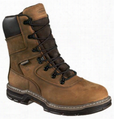 Wolverine Marrauder 8' Waterproof Insuoated Work Boots For Men - Brown - 7.5 M