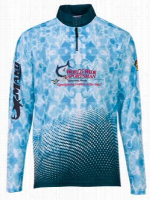 World Wide Sportsman Fishing Jersey For Men - Blue - S