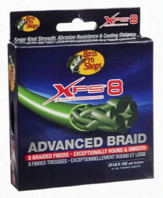 Xps 8 Advanced Braid Fishing Line - 300 Yards-  Hi-vis Yellow  - 50 Lb.