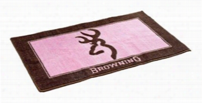 Browning Buckmark Pink Nd Brown Bath Mat