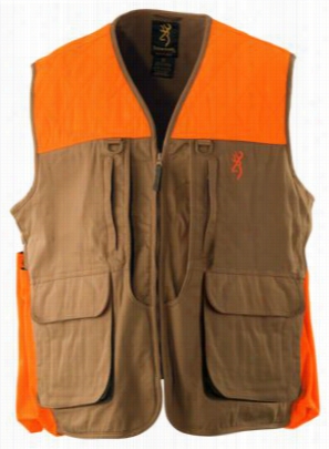 Browning Upland Cqnvas Vest For Men - Tan/blaze - L