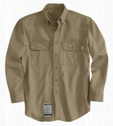 Carhartt Flame-resistant Twiill Hsirt With Pocket F Laps For Men - Khaki - L