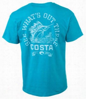 Costa High Tidw T-shirt In Quest Of Men - Short Sleve - Tropical Blue  -xl