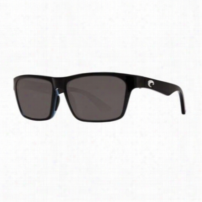 Costa Hinano 580p Polarized Sunglasses - Shhiny Black/gray