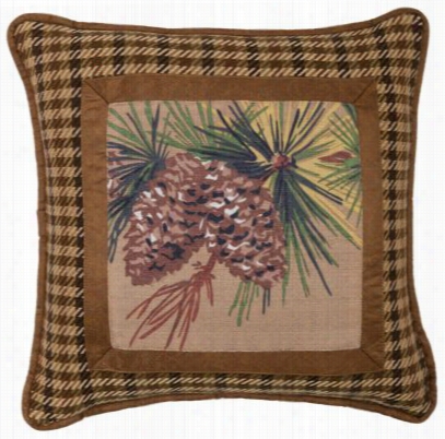 Crestwood Collection Pinecone Frame Throw Pillow