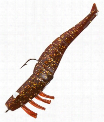 D.o.a. Shrimp Lures - 3 Pack - 6' - Rootbeer Gold Glitter