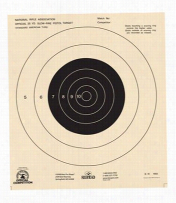 Redhead Official Nra Pistol Targets - 25 Yard - B-16