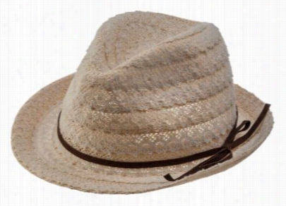 Scala Lace Fedora For Ladies - Cream