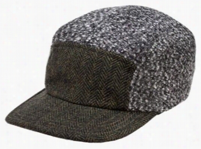 Scala Patchwork Tweed Cap For Ladies - Olive-green