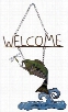 Sunset Vista Designs Rusty Hinge Welcome Sign - Gone Fishing