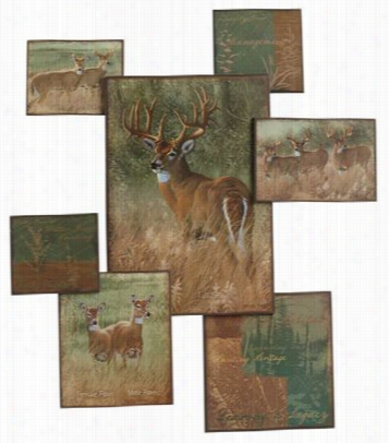 Wild Wings Nature's Plan Whitetail Deer Collage Wall Art By Mich Ael Sieeve