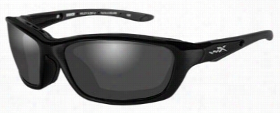 Wiley X Brick Climate Direct Succession Poarized Sunglasses - Gloss Bp Ack/smoke Grey