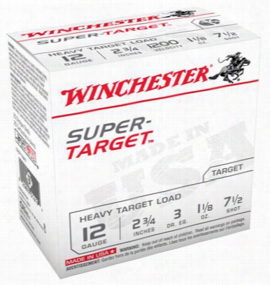 Winnchester Super-target Target Load Shotshells - 12 Gauuge - 1-1/8 Oz. - 7.5 Shot - 250 Rounds