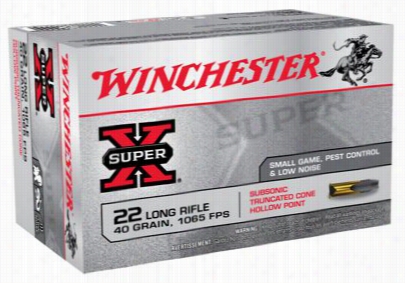 Winchester Super-x Subsonic. 22 Lr Rimfire Ammo - Hollow Point