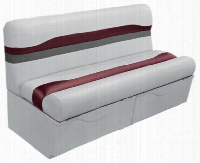 Wise Talon Pontoon Furniture Series 55' Bench Seat Compldte Set - Sky Gray/dove Gray/wineberry