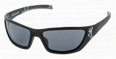 Brownign Alpha Max Polarized Sunglasses - Matte Black/gray