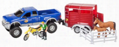 Deluxer Am And Horse Trailer Adventure Play Set