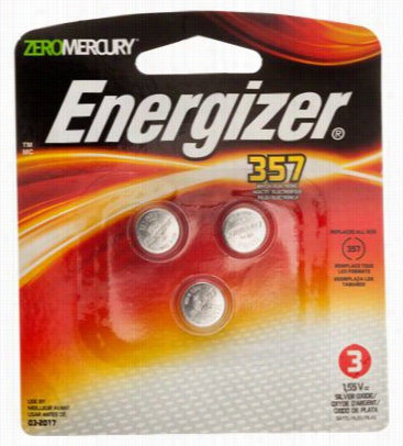 Energizer 357/303 1.5v Soft And Clear  Oxide Batteries - 3-ppack