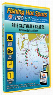 Fishing Hot Spots Pro 2016 Saltwater Digital Burn On The Surface And Fishhing Chip - Fits Model Lowrsnce