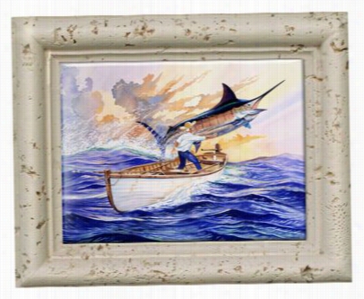 Guy Harvey Cceramic Tile Art - The Old Man And The Wave